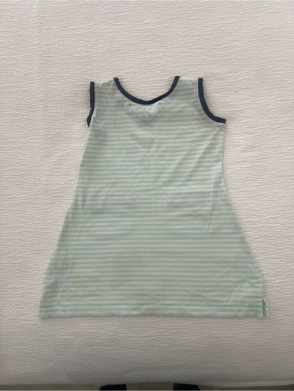Masters Golf Mint and White Striped Dress with Navy Trim Kids